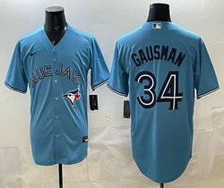 Nike Toronto Blue Jays #34 Kevin Gausman Light Blue Authentic Stitched MLB Jersey