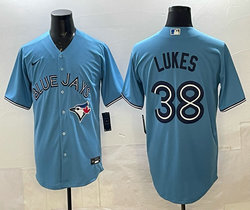 Nike Toronto Blue Jays #38 Nathan Lukes Light Blue Authentic Stitched MLB Jersey