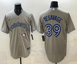 Nike Toronto Blue Jays #39 Trey Yesavage Gray Authentic Stitched MLB Jersey