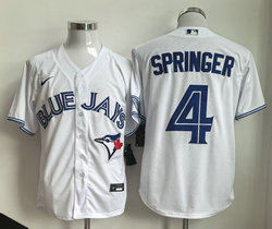 Nike Toronto Blue Jays #4 George Springer White Authentic Stitched MLB Jersey