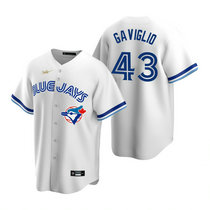 Nike Toronto Blue Jays #43 Sam Gaviglio White Cooperstown Collection Game Authentic Stitched MLB Jersey