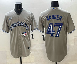 Nike Toronto Blue Jays #47 Addison Barger Gray Authentic Stitched MLB Jersey
