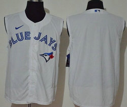 Nike Toronto Blue Jays #Blank White sleeveless Game Authentic Stitched MLB Jersey