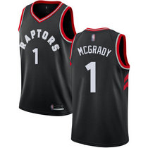 Nike Toronto Raptors #1 Tracy Mcgrady Black Game Authentic Stitched NBA Jersey