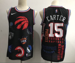 Nike Toronto Raptors #15 Vince Carter Black Joint version Authentic Stitched NBA Jersey