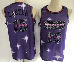 Nike Toronto Raptors #15 Vince Carter Purple Starry Sky Mitchell&ness Authentic Stitched NBA jersey