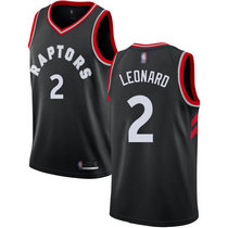 Nike Toronto Raptors #2 Kawhi Leonard Black Game Authentic Stitched NBA Jersey