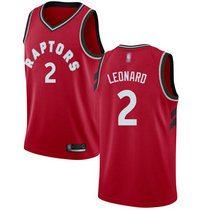 Nike Toronto Raptors #2 Kawhi Leonard Red Game Authentic Stitched NBA Jersey
