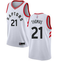 Nike Toronto Raptors #21 Matt Thomas White Game Authentic Stitched NBA Jersey