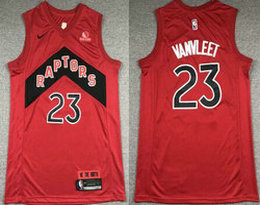 Nike Toronto Raptors #23 Fred VanVleet 2021 Red Advertising patch Authentic Stitched NBA jersey
