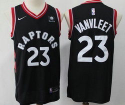 Nike Toronto Raptors #23 Fred VanVleet Black Game With Advertising Authentic Stitched NHL jersey