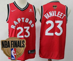 Nike Toronto Raptors #23 Fred VanVleet Red Game With Advertising 2019 Finals Authentic Stitched NHL jersey