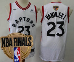 Nike Toronto Raptors #23 Fred VanVleet White Game With Advertising 2019 Finals Authentic Stitched NHL jersey