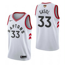 Nike Toronto Raptors #33 Marc Gasol White Game Authentic Stitched NBA Jersey