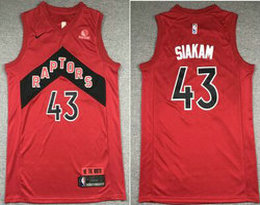 Nike Toronto Raptors #43 Pascal Siakam 2021 Red Advertising patch Authentic Stitched NBA jersey