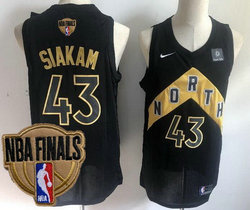 Nike Toronto Raptors #43 Pascal Siakam Black City Game With Advertising 2019 Finals Authentic Stitched NHL jersey