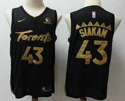 Nike Toronto Raptors #43 Pascal Siakam Black Game City With Advertising Authentic Stitched NBA Jersey