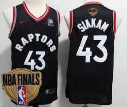 Nike Toronto Raptors #43 Pascal Siakam Black Game With Advertising 2019 Finals Authentic Stitched NHL jersey