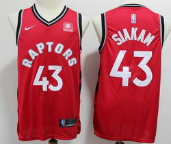 Nike Toronto Raptors #43 Pascal Siakam Red Game With Advertising Authentic Stitched NHL jersey