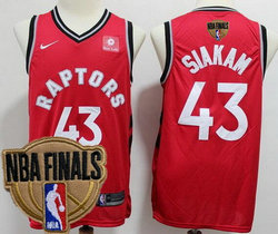 Nike Toronto Raptors #43 Pascal Siakam Red Game With Advertising 2019 Finals Authentic Stitched NHL jerseys