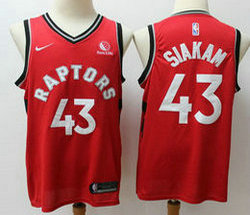 Nike Toronto Raptors #43 Pascal Siakam Red Game With New Advertising Authentic Stitched NHL jersey