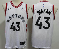 Nike Toronto Raptors #43 Pascal Siakam White Game With Advertising Authentic Stitched NHL jersey