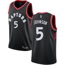 Nike Toronto Raptors #5 Stanley Johnson Black Game Authentic Stitched NBA Jersey