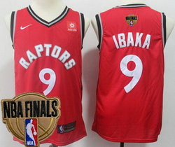 Nike Toronto Raptors #9 Serge Ibaka Red Game With Advertising 2019 Finals Authentic Stitched NHL jersey