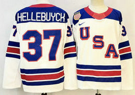 Nike USA #37 Connor Hellebuyck White 2026 Olympic Stitched Jersey