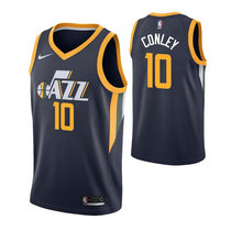 Nike Utah Jazz #10 Mike Conley Navy Game Authentic Stitched NBA Jersey