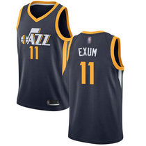 Nike Utah Jazz #11 Dante Exum Navy Game Authentic Stitched NBA Jersey