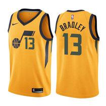 Nike Utah Jazz #13 Tony Bradley Gold Game Authentic Stitched NBA Jersey