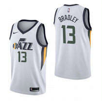 Nike Utah Jazz #13 Tony Bradley White Game Authentic Stitched NBA Jersey