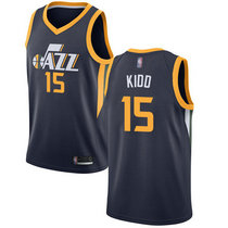 Nike Utah Jazz #15 Stanton Kidd Navy Game Authentic Stitched NBA Jersey