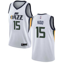 Nike Utah Jazz #15 Stanton Kidd White Game Authentic Stitched NBA Jersey