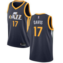 Nike Utah Jazz #17 Ed Davis Navy Game Authentic Stitched NBA Jersey