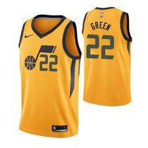 Nike Utah Jazz #22 Jeff Green Gold Game Authentic Stitched NBA Jersey