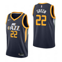 Nike Utah Jazz #22 Jeff Green Navy Game Authentic Stitched NBA Jersey