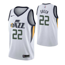 Nike Utah Jazz #22 Jeff Green White Game Authentic Stitched NBA Jersey
