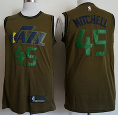 Nike Utah Jazz #45 Donovan Mitchell Green Authentic Stitched NBA Jersey