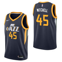 Nike Utah Jazz #45 Donovan Mitchell Navy Game Authentic Stitched NBA Jersey