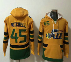Utah Jazz #45 Donovan Mitchell Stitched Pullover Hoodie