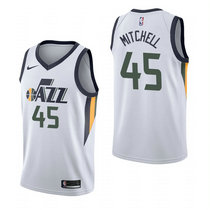 Nike Utah Jazz #45 Donovan Mitchell White Game Authentic Stitched NBA Jersey