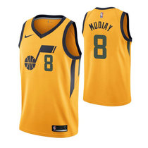 Nike Utah Jazz #8 Emmanuel Mudiay Gold Game Authentic Stitched NBA Jersey