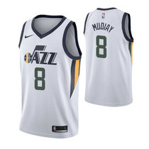 Nike Utah Jazz #8 Emmanuel Mudiay White Game Authentic Stitched NBA Jersey