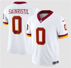 Nike Washington Commanders #0 Mike Sainristil White Authentic Stitched NFL Jersey