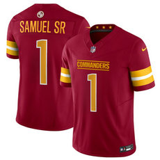 Nike Washington Commanders #1 Deebo Samuel Sr Burgundy Vapor Untouchable Authentic Stitched NFL Jersey