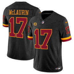 Nike Washington Commanders #17 Terry McLaurin Black C Patch 2026 Hail Raiser Jersey