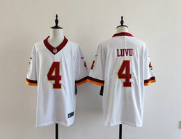 Nike Washington Commanders #4 Frankie Luvu White Authentic Stitched NFL Jersey