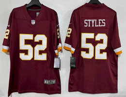 Nike Washington Commanders #52 Sonny Styles Burgundy 2026 Authentic Stitched NFL Jersey
